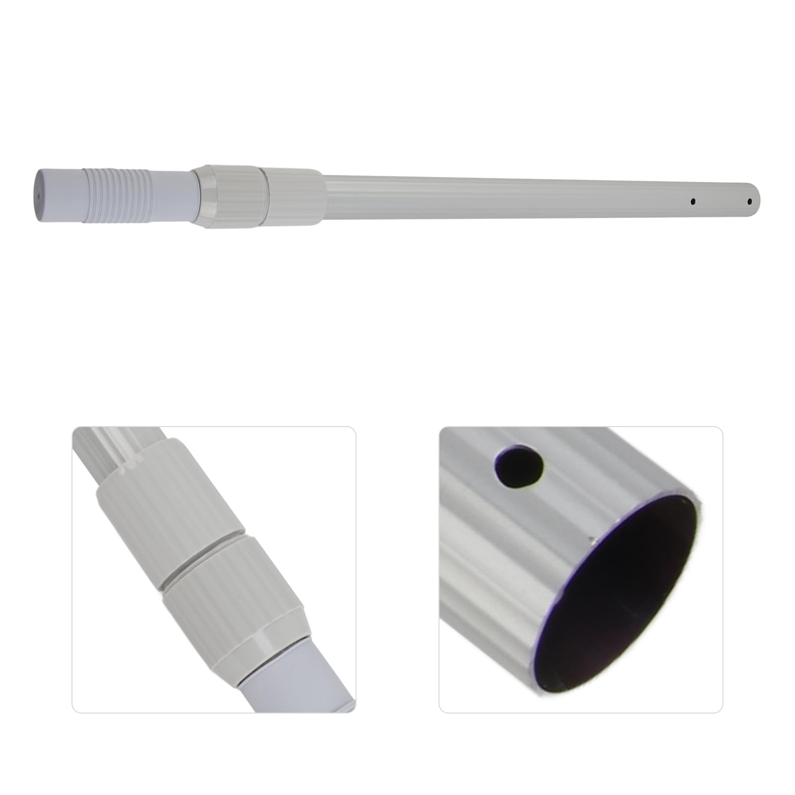 Mango telescópico portátil de aleación de Aluminio para Red de Salvamento de cepillos
