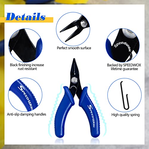 SPEEDWOX MINI FLAT NOSE PLIERS, 3 INCH MICRO NEEDLE & SMALL CHAIN NOSE - SMOOTH JAW PRECISION fines PLIERS FOR JEWELRY MAKING & CRAFT - Image 4