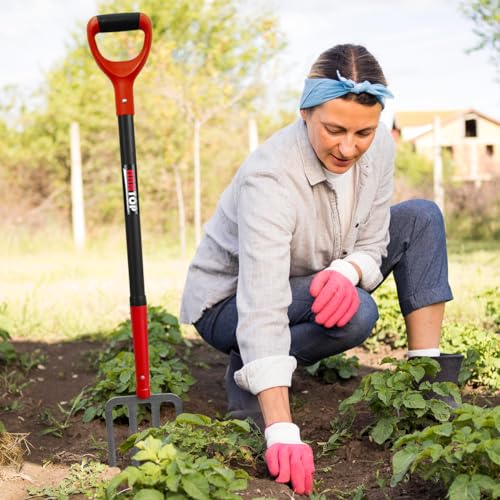 Tenedor de jardín 4 púas con mango de fibra de vidrio 43 pulg miniatura 6
