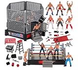Ultimate 32-Piece Wrestling Playset for Kids | WWE Wrestler Warriors Toys with Ring & Realistic Accessories | Fun Miniature Fighting Action Figures | Includes 2 Rings Idea