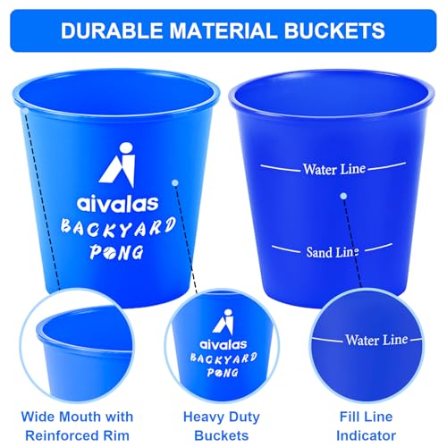 Aivalas Yard Pong Outdoor Games Glow Set in Dark for Adults and Family - image 4