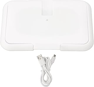Baby Wipes Warmer, USB Baby Wipe Warmer, Warms Baby Wipes Heating Box for Wet Wipes, Portable Diaper Wipe Warmer for Home Car Travel Wipe Warmer, White