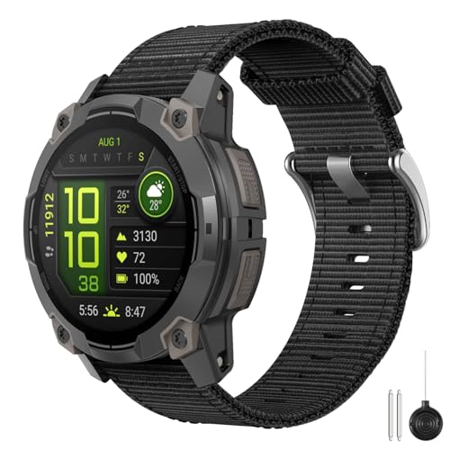 Correa de Nylon 22mm para Garmin Instinct 45mm miniatura 1