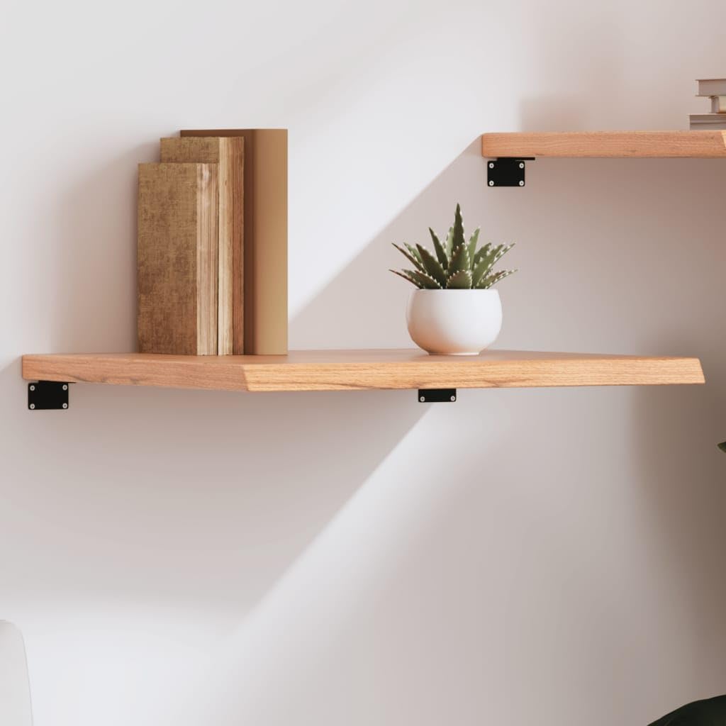 Estantería de madera maciza de roble, 60 x 50 cm, color marrón claro