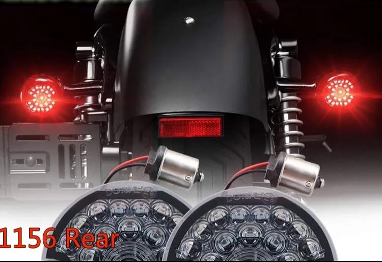 luz freno motocicleta Luz LED trasera de intermitentes para motocicleta, luz freno roja 1156 para Road King Cl&assic Para Ultra