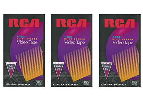 RCA T120 Hi-Fi Premium Grade VHS Video Tapes (3 Pk)