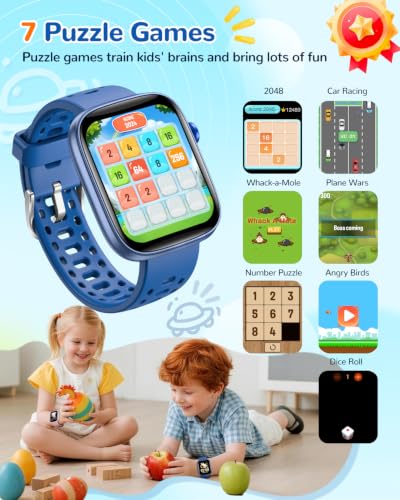 Image of No App Fitness Tracker for Kids Gift ,Smart Watch Toys with 7 Puzzle Games