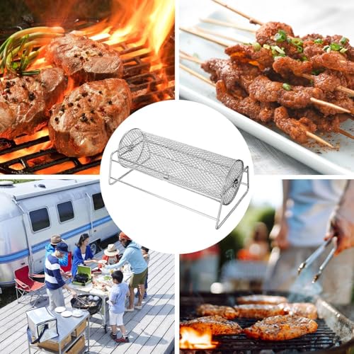 Cesta de barbacoa para gambas en acero inoxidable resistente 6