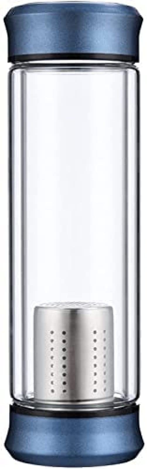 Taza De Té De Viaje De Vidrio De Doble Pared con Tapa Sin BPA con Filtro De Acero Inoxidable Extraíble Botella De Té A Prueba De Fugas para Té De Hojas Sueltas Y Agua De Frutas Juego