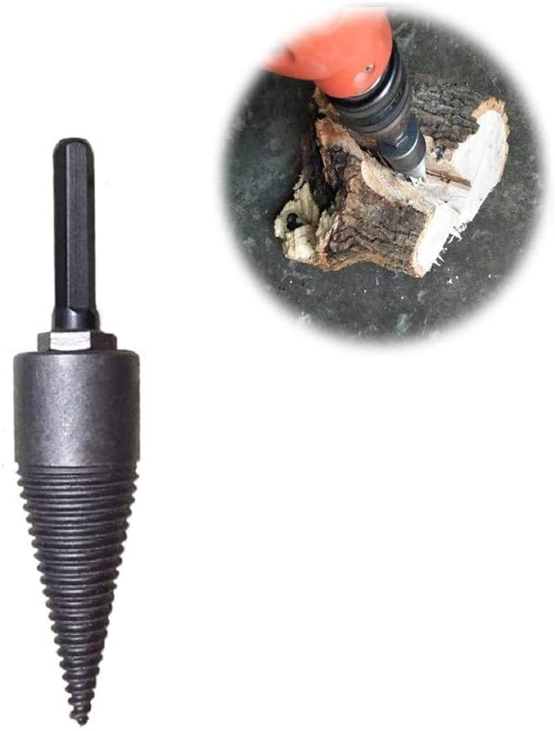 MOLLG Wood Splitter, Firewood Machine - Heavy Duty Drill Screw Cone Driver (B)