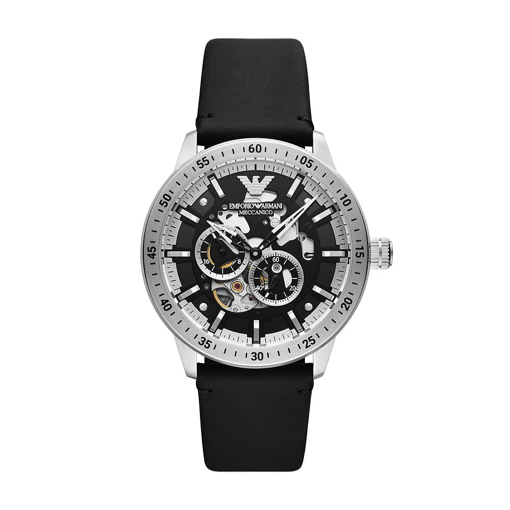 Emporio Armani Men's Automatic, Stainless Steel Watch, AR60051, Silver, strap