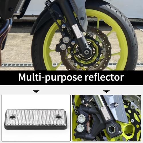 Image of 10 Pack White Screw on Rectangular Reflectors for Mailbox, Motobikes, Trailers, Trucks, Boats, Suv's, RV's