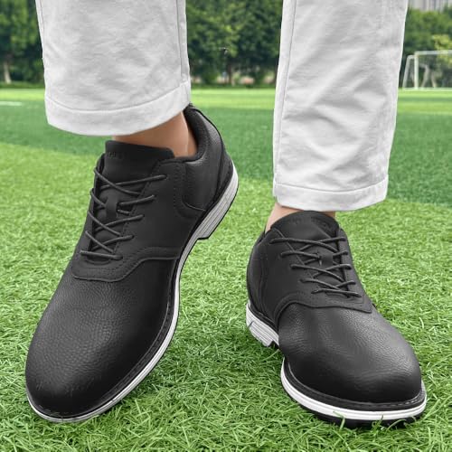 Image of Golf Shoes Men Spikes Classic Golf Footwears Male Walking Sneakers for Golfers Size 7-14
