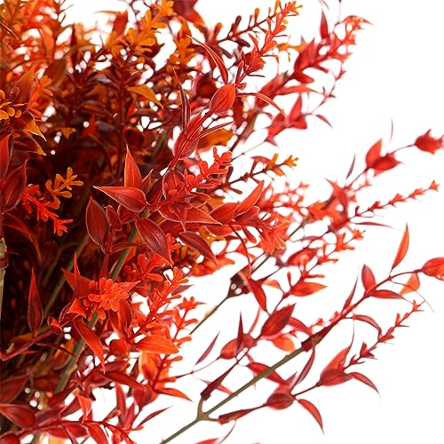 HBell 12 Bundles Artificial Fall Flowers No Fade Faux Autumn Plants,Fake Indoor Outdoor Greenery for Thanksgiving Christmas Wedding Party Home Garden Décor (Autumn) - Image 4