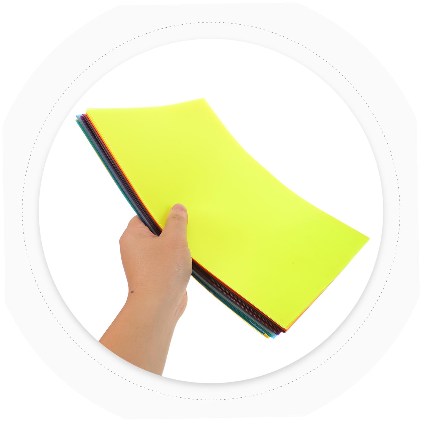 Buntes Durchsichtiges Zellophanpapier A4 für Bastelarbeiten 50 Blatt Pvc