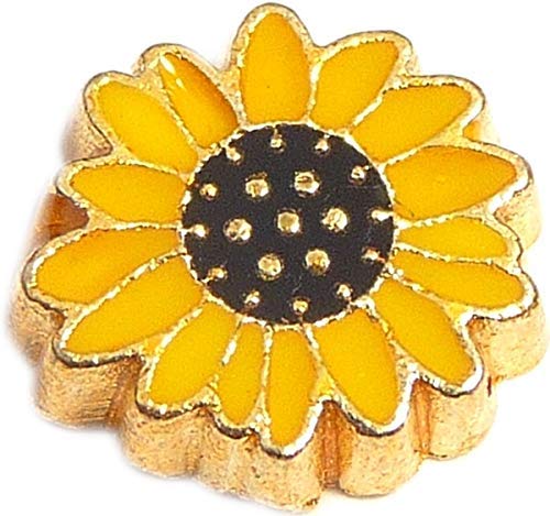 Sunflower Floating Locket Charm