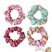 LUV HER Disney Princess Cute Scrunchies for Girls of All Ages - 4 Large Hair Scrunchies for Girls - 4 Printed Scrunchies with Your Favorite Characters - Hair Accessories for girls 3+