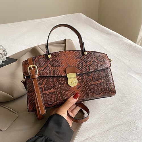 Bolso de mano retro para mujer con diseño de serpiente IAMUHI miniatura 3