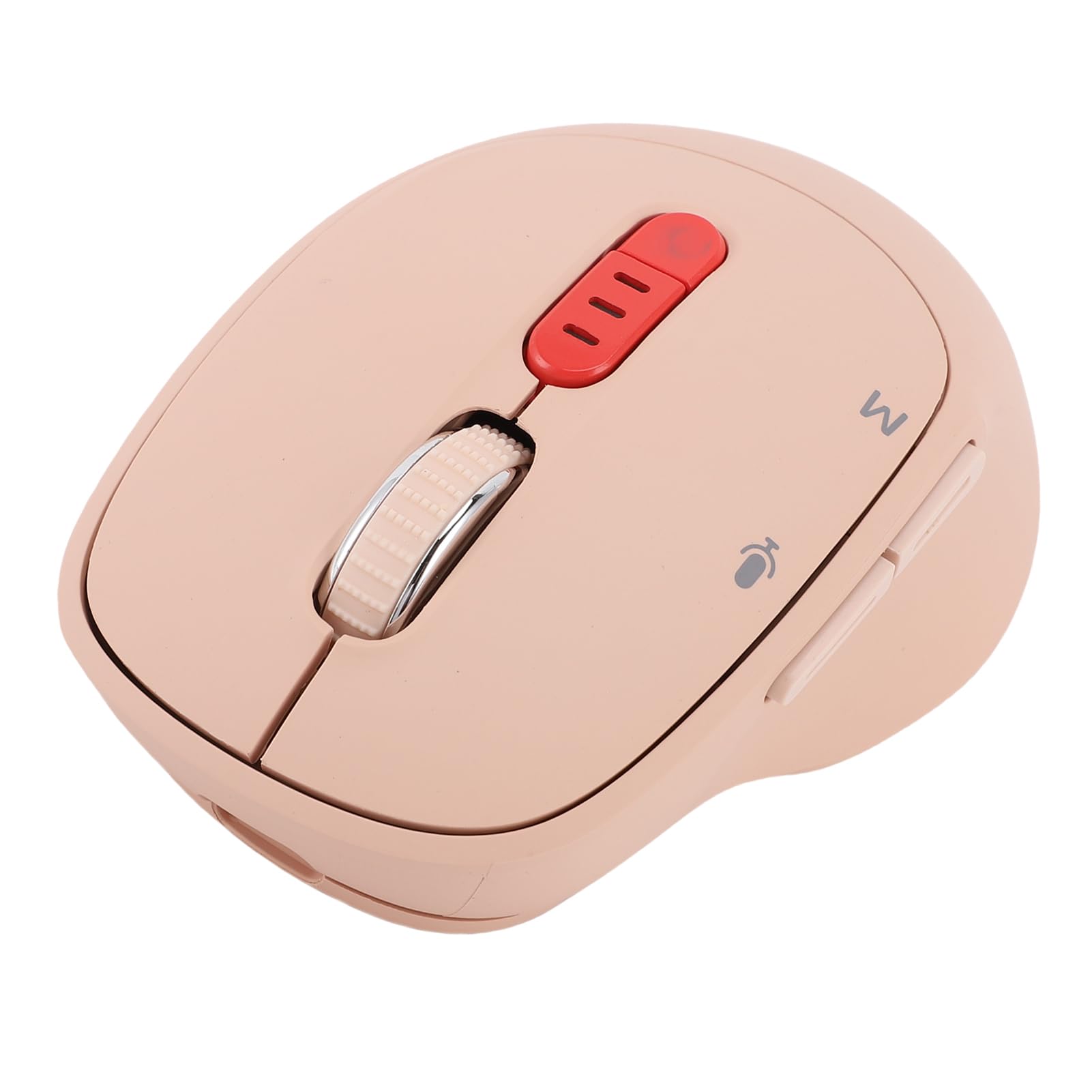 SENECESLI AI-Sprachmaus für ChatGPT, 6-in-1-Spracheingabe-Übersetzung, Leise, Ergonomische, Wiederaufladbare Bluetooth-Funkmaus mit Integriertem Mikrofon für Desktop-PC (Hell-Pink)