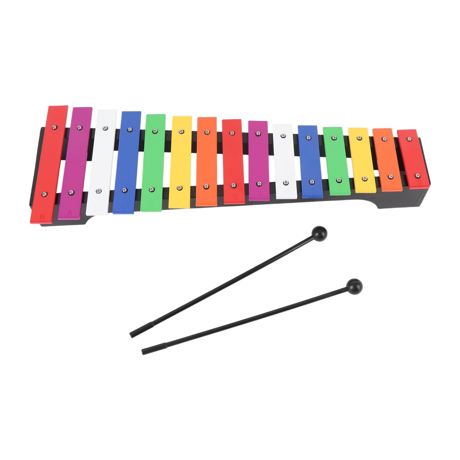 Buntes Xylophon-Glockenspiel mit 15 Tönen, Stabile Konstruktion, Klangstabilität für Kinder und Erwachsene, Musikinstrumente aus Kiefernholz/Aluminium