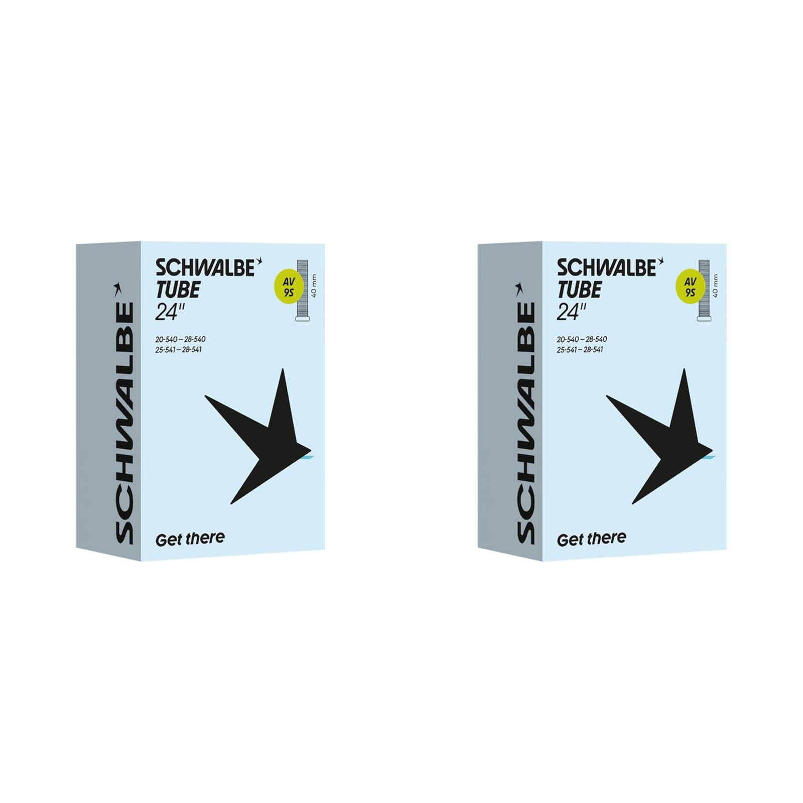 Lot 2 Chambres à Air 24 X 1 Pour Fauteuil Roulant – Haute Pression 10 Bar – Valve Auto AV – ETRTO 25-540/541