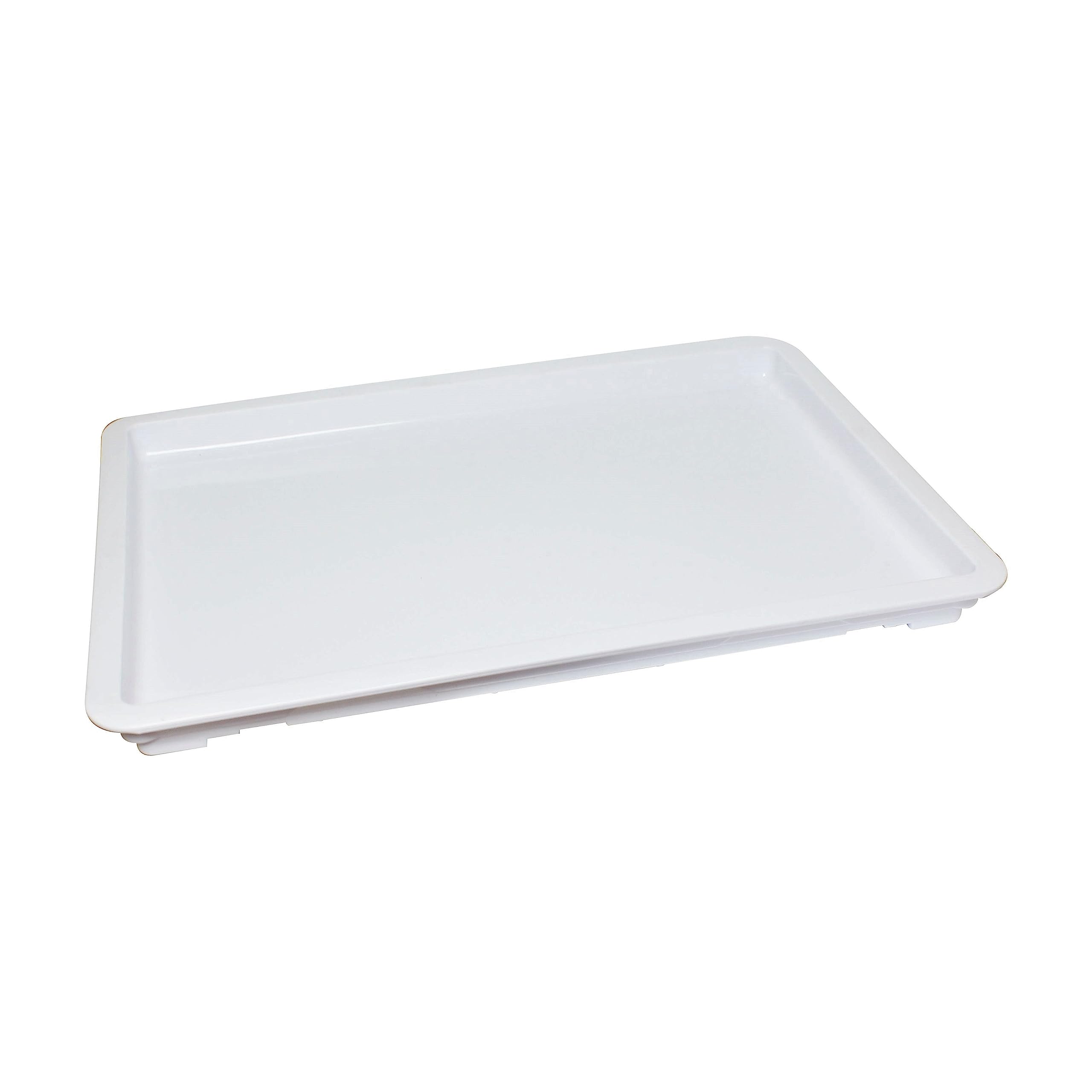 TrueCraftware- Pizza Dough Proofing Box Cover White Color Polypropylene fits 18" x 26"- Stackable Household Pizza Dough Tray Lid Quality Tray Proofing