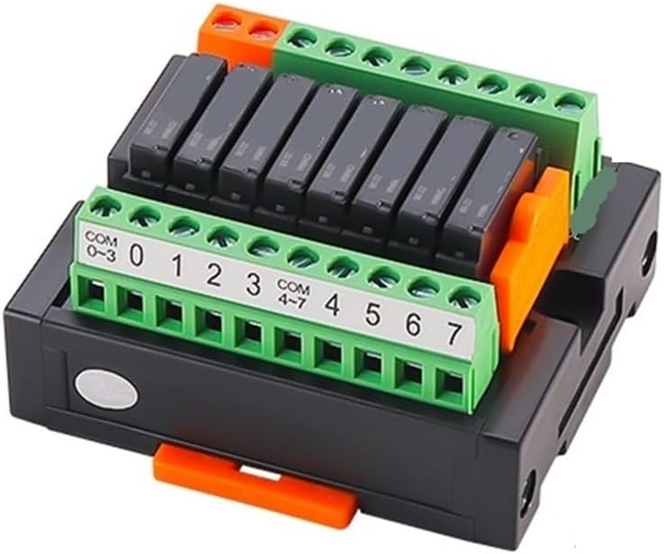 Terminal Relay PNP/NPN Module LED status light RT-E08S Multi 24vdc DC Intermediate Flame retardant open(RT-E08S 24VDC)