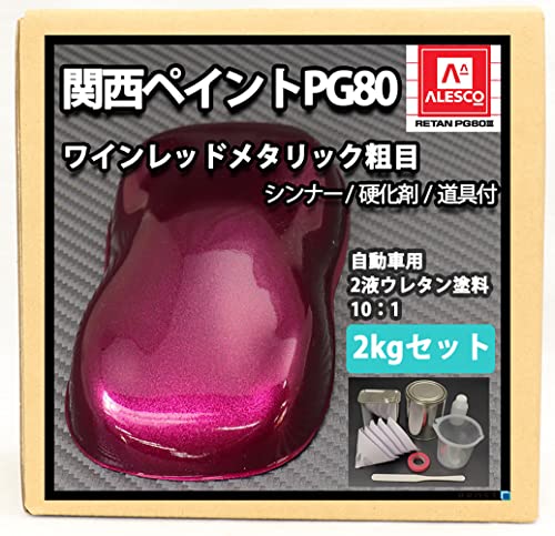 Amazon | 関西ペイント PG80 ワインレッドメタリック（粗目）2kgセット