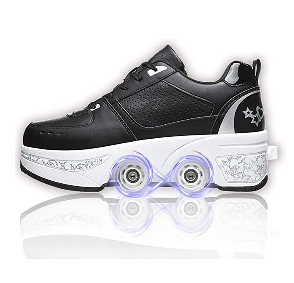 Scarpe con rotelle, pattini a rotelle, skateboard, scarpe per bambini con rotelle, scarpe da pattinaggio, scarpe da ginnastica con ruote per ragazze e donne