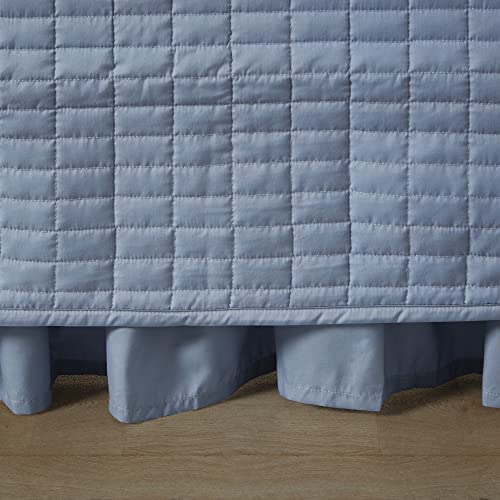 Image of Comfort Spaces Daybed Cover- Luxe Double Sided -Quilting, All Season Cozy Bedding with Bedskirt, Matching Shams, 75'x39' Blue 5 Piece