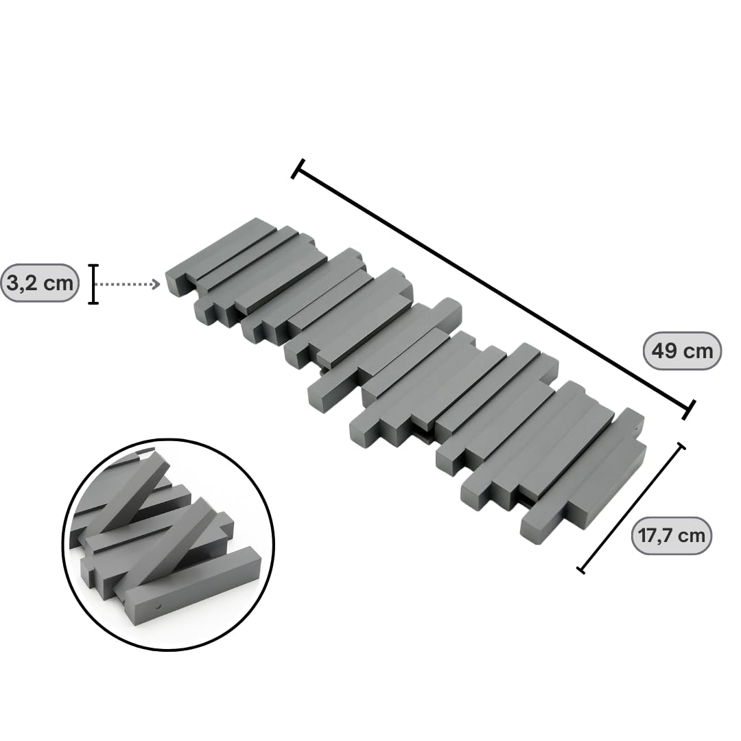 Umbra Sticks - Appendiabiti moderno con 5 ganci mobili per giacche, cappotti, sciarpe, borse e altro, colore: nero Anthrazit