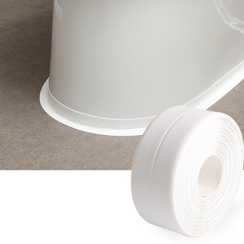 2 Rolls Heavy-Duty Self-Adhesive Seal ing Tape | Sealant for Bathtub Toilet & Kitchen, 39.3 Inch