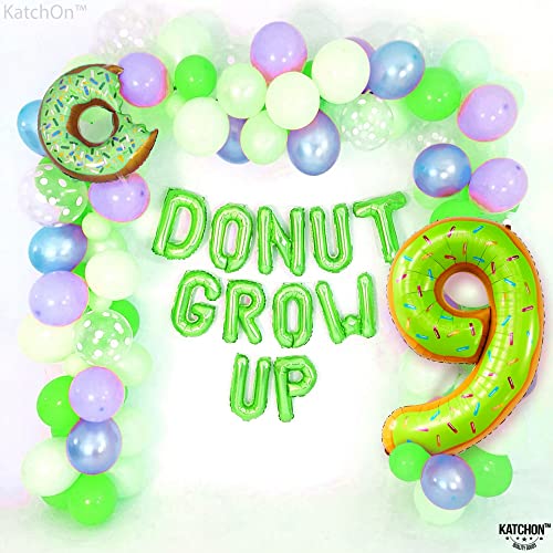 Image of KatchOn Number 9 Donut Balloon 40 Inch | Foil 9 Birthday Balloon for 9th Birthday Decorations, 9th Anniversary Decoration, Donut Birthday Party Decorations