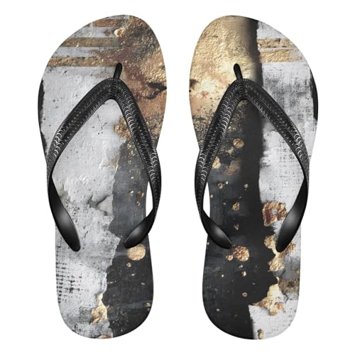 Flip Flop Sandals Luxurious Rock Print for Women Men Beach Outdoor XS
