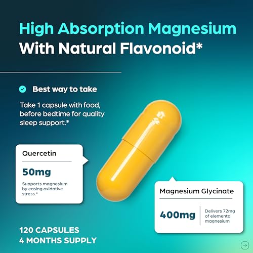 Sandhu's Magnesium Glycinate 400mg with Quercetin, 120 Capsules — view 6