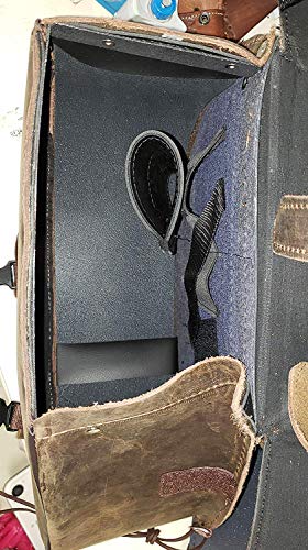 2 PC Alforja de cuero legítimo marrón envejecido con bolsillo para pistola interior miniatura 5