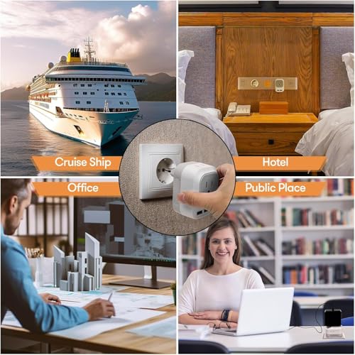 Mapambo 220V To 110V Voltage Converter With 2 Usb Port 2 Usb C International Power Adapter European Universal Travel Plug Adapter For Us To Most Of Europe thumb #5