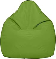 Vista 15 de Ample Decor - Funda para puff (relleno no incluido), almacenamiento de juguetes de peluche de cuero sintético suave, construcción duradera