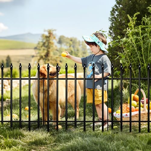 Thealyn Clôture Décorative de Jardin en Métal, 60cm H * 60cm L *5 Pieces, 3 m Longueur Totale, pour Parterre de Fleurs
