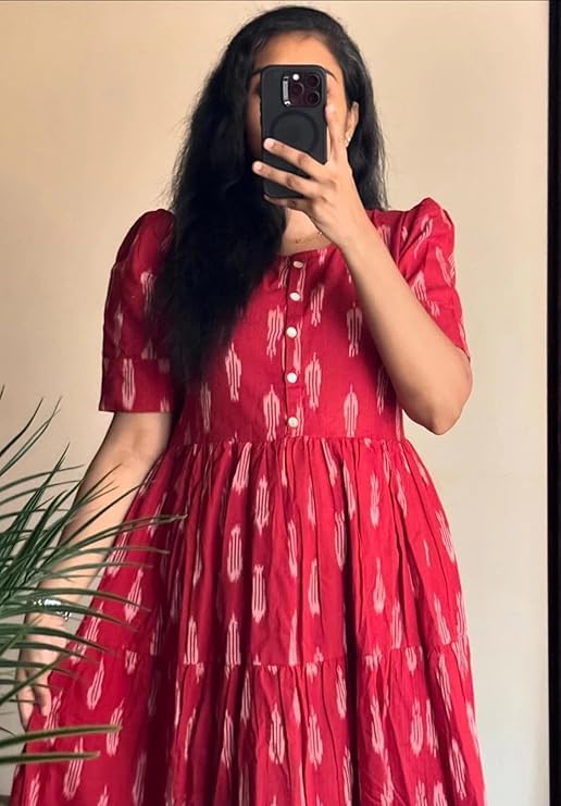 Image of NEW4U Women Printed Rayon Anarkali Kurta for Girls Regular Wear Long Kurti Gown