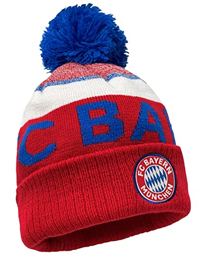 Fan Ink Bayern Munich Beanie, Knit Skull Winter Hat, Bayern Munich Soccer Beanie White