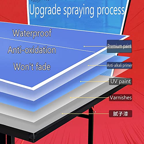 Tischtennisplatte, hochdichte Faser, Cricket-Tischplatte, faltbar, starke Tragfähigkeit, geeignet für Fitnessstudio/Büro/Club, Tischtennis usw – Bild 5