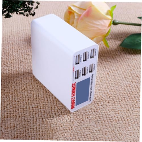 Estación de carga USB elegante de material ABS y PC con 6 puertos y panel digital 40w 2