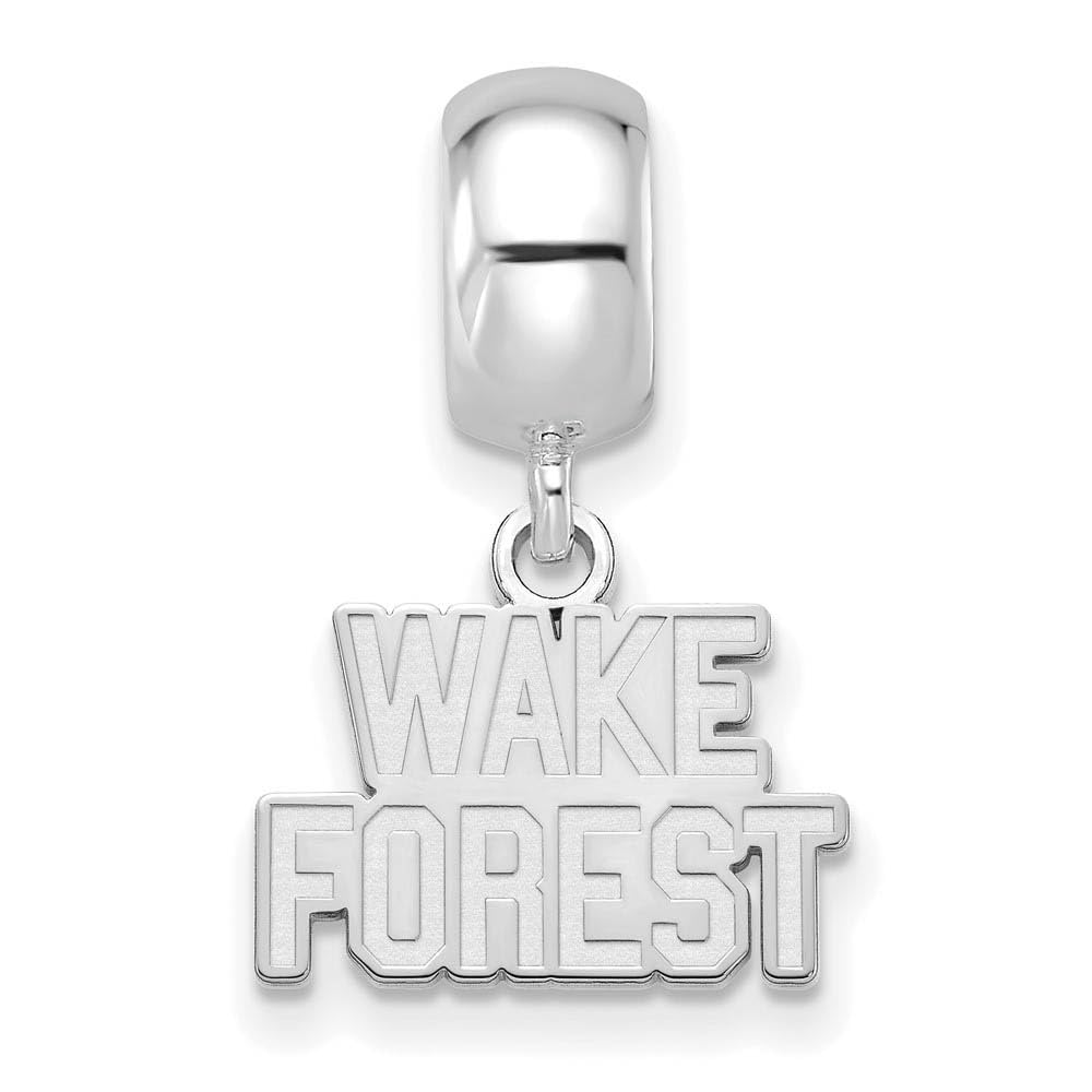 LogoArt Sterling Silver Wake Forest University XS Dangle Bead Charm