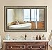 H&A Bathroom Mirrors for Wall, Decorative Wall Mirrors, Rectangle Gold Frame Modern Bathroom Wall Mounted Mirror Vertical or Horizontal Hanging for Living Room, Bedroom (Gold Framed 40