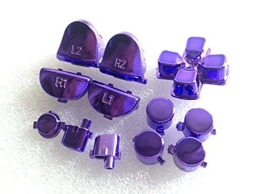 Gold Chrome PS4 Controller Buttons Kit - Replacement Buttons For DualShock 4 With Springs