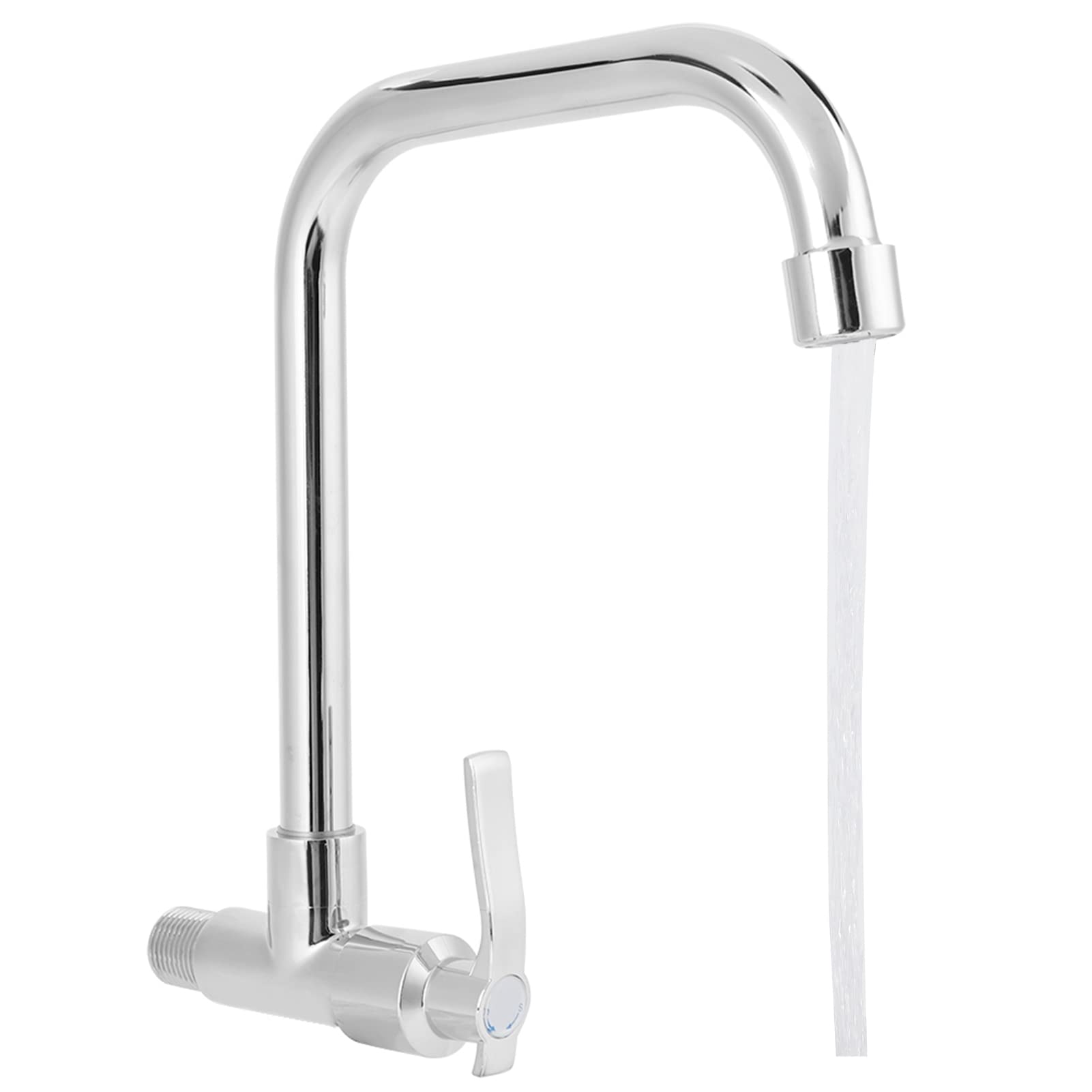 Kitchen Faucet Single Cold Wall Swivel Faucet Bathroom Cold Water Faucet Single Lever Male Thread G1 2In Home