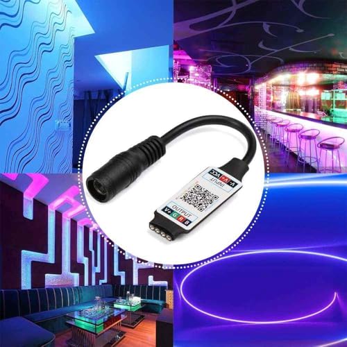 Image of SP623E RGB Bluetooth LED Controller for 5050 2835 LED Strip DC 5-24V App Control Music Sync Wireless Smart LED 2A per Channel 4 Pin Black