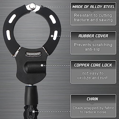 Scooter Lock, Bike Locks High Security with Key, 36.22inch Heavy Duty Bike Lock Chain, Accessories for Electric Scooter, E-Bikes