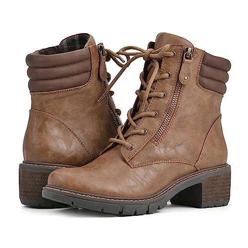 WHITE MOUNTAIN Women's Shoes Crazies Block Heel Combat Boot2